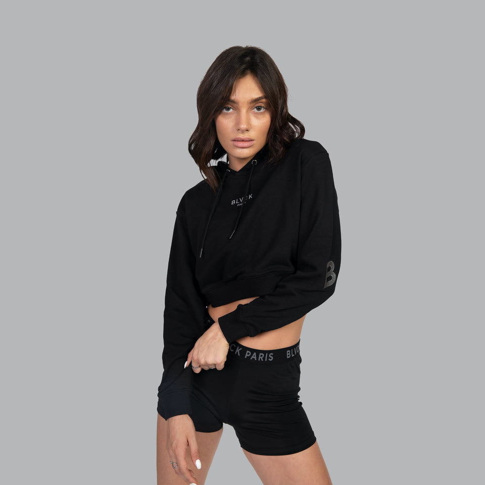 Blvck Bold Cropped Hoodie